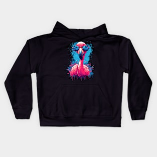 Sunglasses Flamingo Gifts Beach Summer Funny Flamingo Kids Hoodie